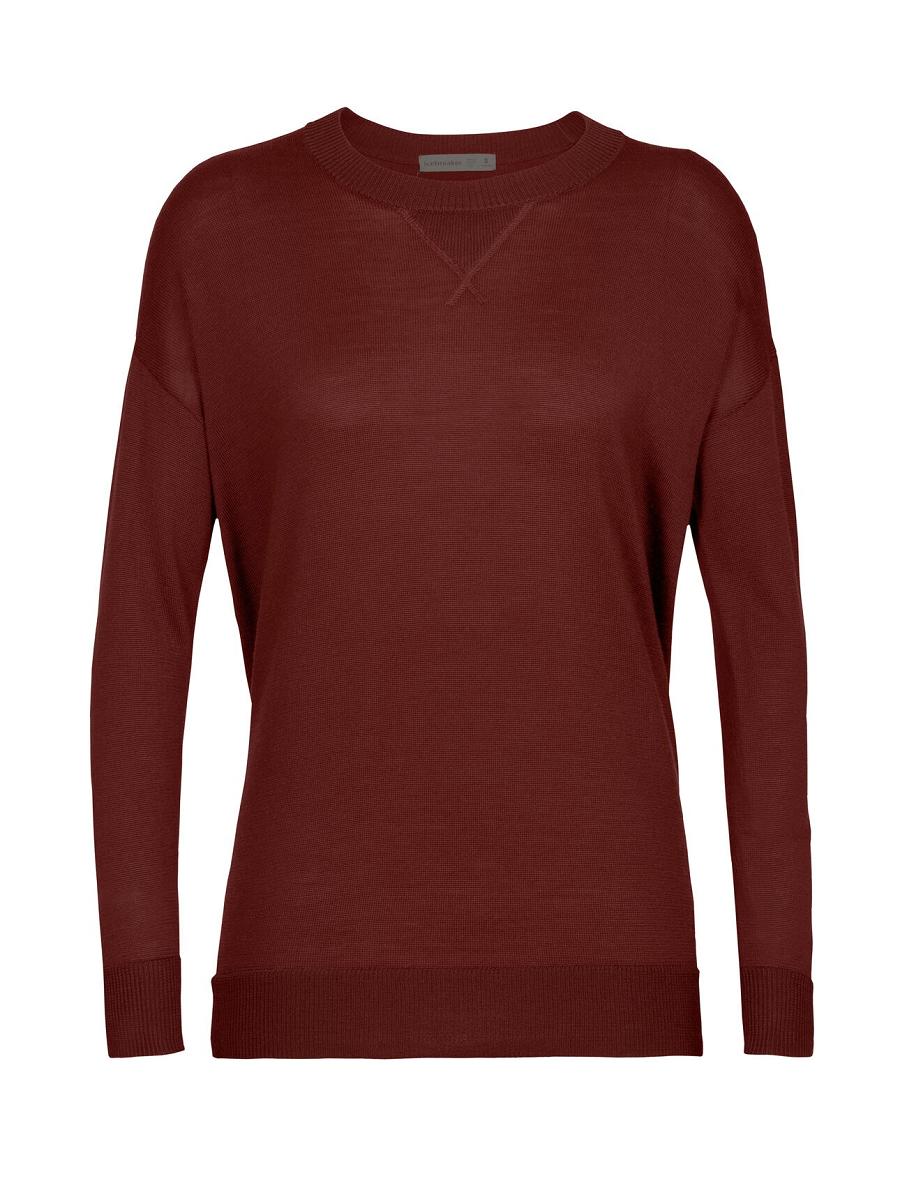 Women's Icebreaker Cool-Lite™ Merino Nova Sweater Sweatshirts Espresso | CA 1331AHKP